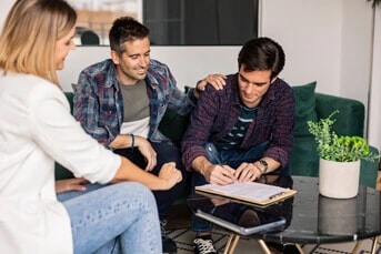Team reviewing loan documents